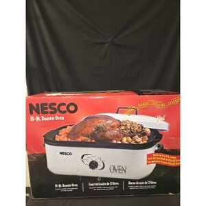 Vintage NESCO 18 Qt‎ Roaster Oven Slow Cook Roast Bake Cook Steam 4808-14-30 NEW